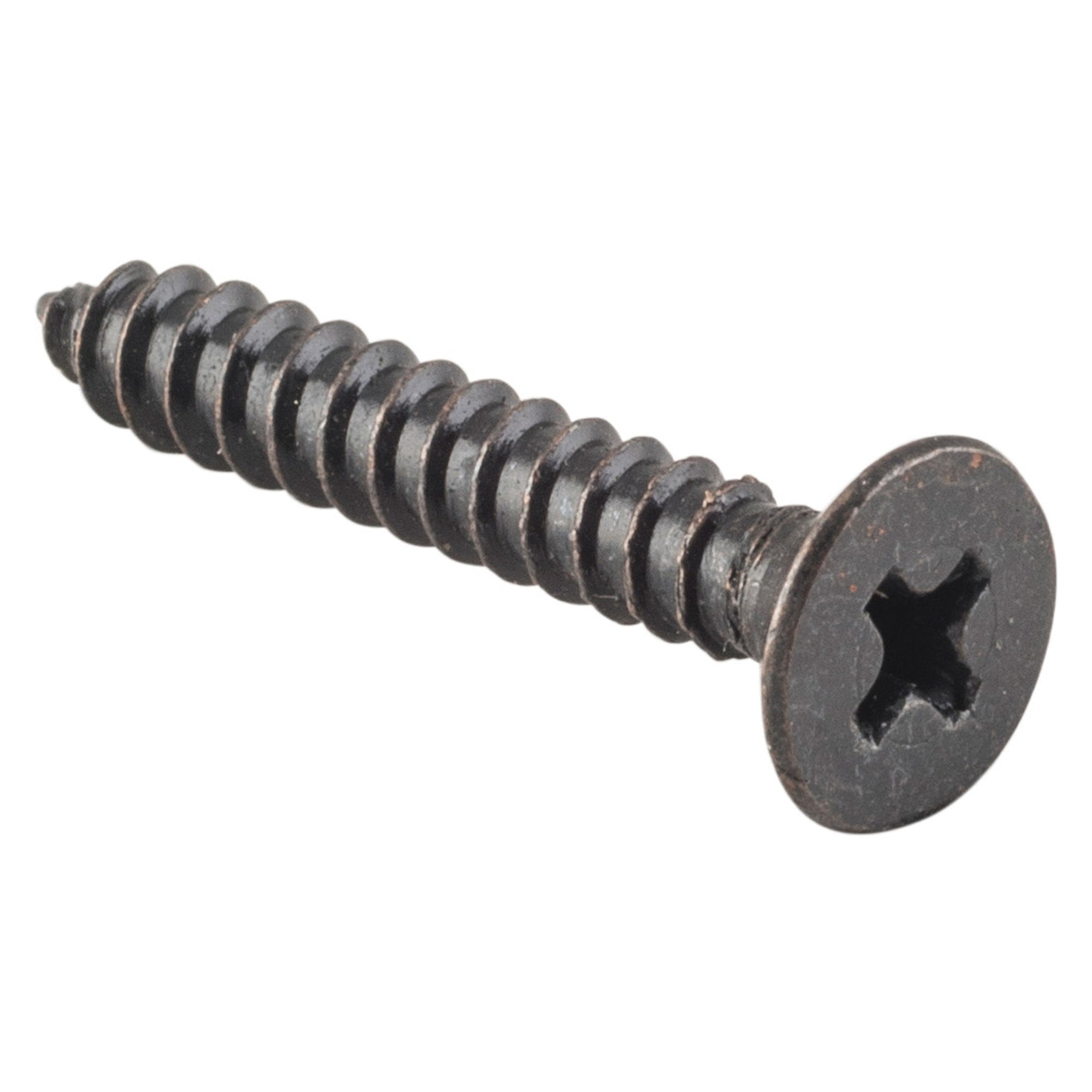 Hinge Screws Solid Brass L25mm 8 Gauge, Matt Black