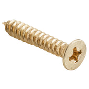 Hinge Screws Solid Brass L25mm 8 Gauge, Satin Brass
