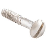 Slot Head Raised Countersunk Screw Solid Brass L19mm 5 Gauge, Polished Nickel