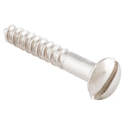 Slot Head Raised Countersunk Screw Solid Brass L25mm 6 Gauge, Polished Nickel