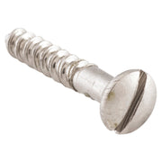 Slot Head Raised Countersunk Screw Solid Brass L19mm 5 Gauge, Satin Nickel