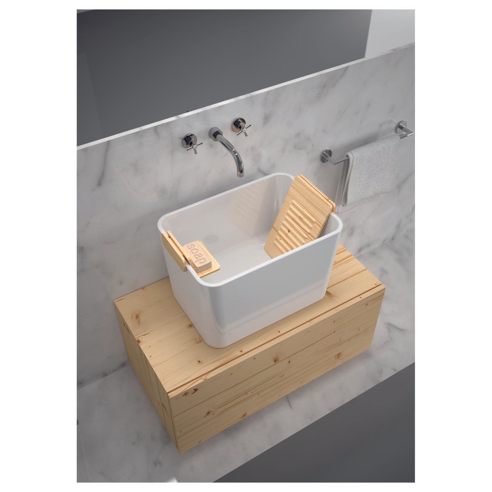 Turner Hastings Tribo 60x42cm Fine Fireclay Sink, White