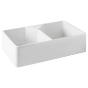 Turner Hastings Chester 80x50cm Double Fireclay Sink, White