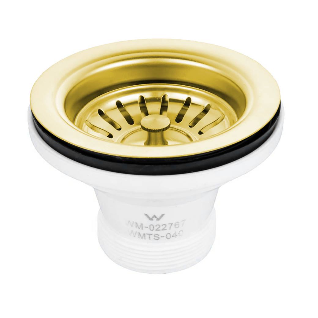 Turner Hastings 90x50mm Basket Waste, Brushed Brass