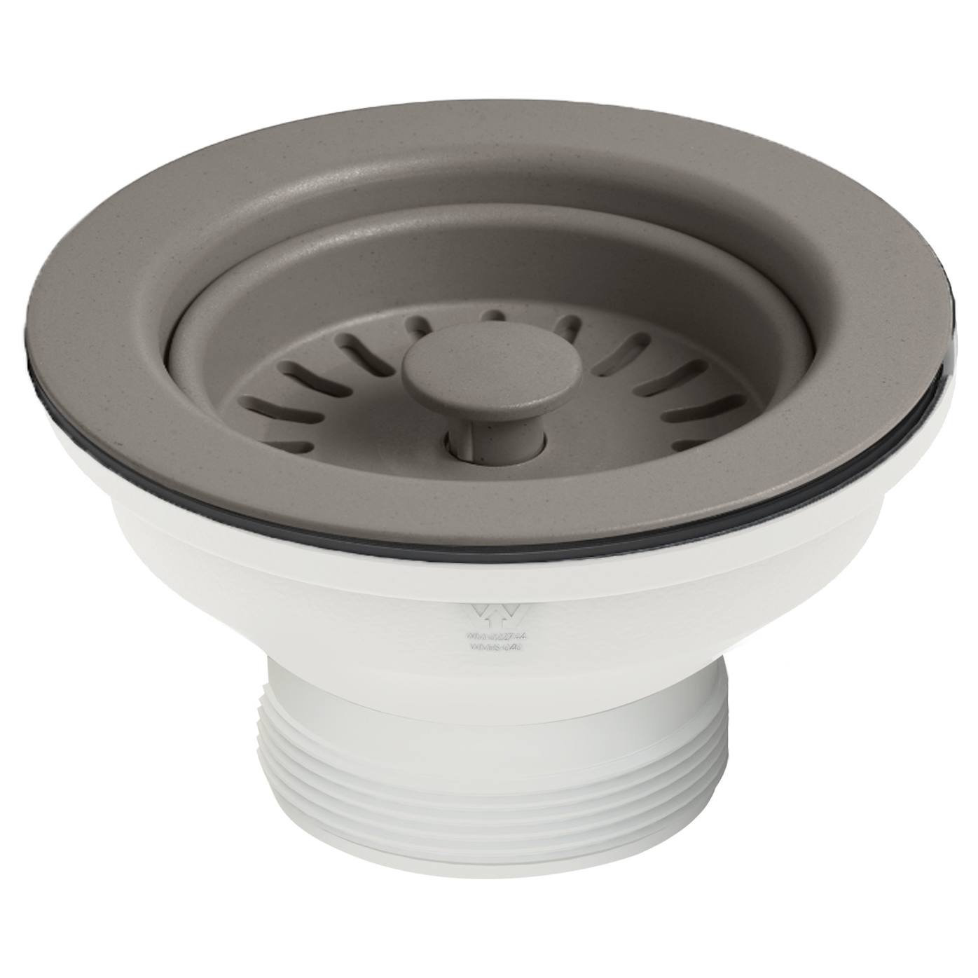 Turner Hastings 90x50mm Concrete Look Basket Waste (w/ Long Screw), Grey