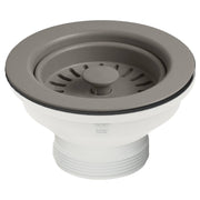 Turner Hastings 90x50mm Concrete Look Basket Waste (w/ Long Screw), Grey