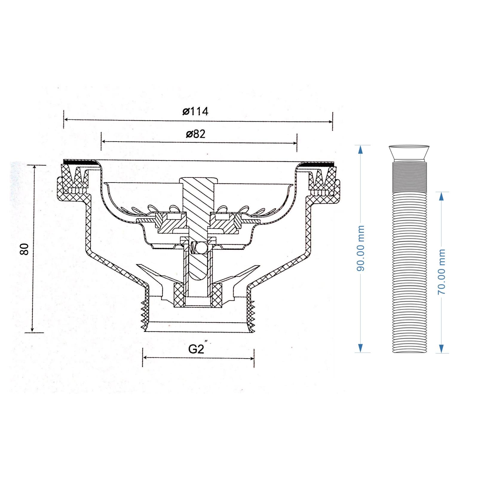 Turner Hastings 90x50mm Polypropylene Basket Waste, Matte Black