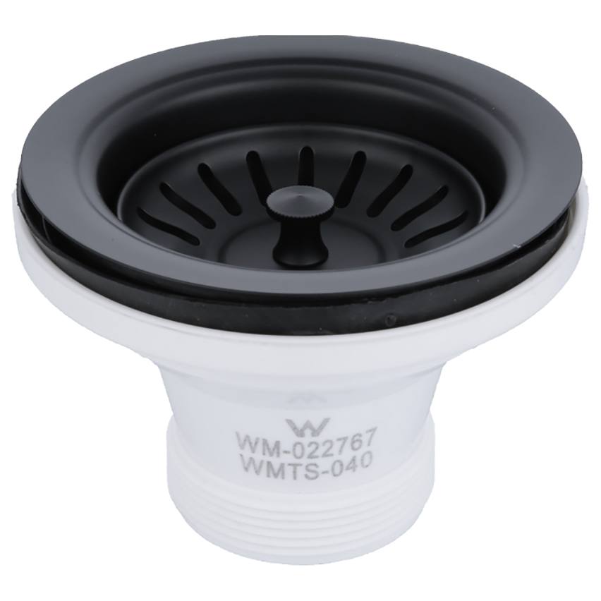 Turner Hastings 90x50mm Polypropylene Basket Waste, Matte Black