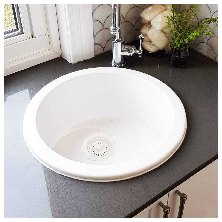 Turner Hastings 90x50mm Polypropylene Basket Waste, Matte White