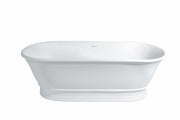 Cambridge 156cm TitanCast Bath without Overflow, Gloss White