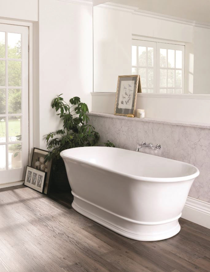 Turner Hastings Cambridge 156x74cm TitanCast Solid Surface Bath, Satin Silk