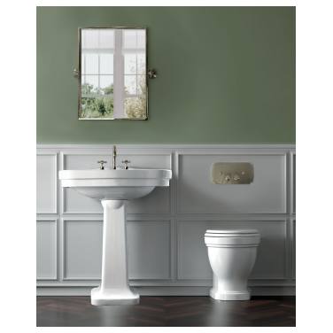 Turner Hastings Claremont Package - Pan, Geberit In Wall Cistern & Traditional Flush Plate (Select Finish)