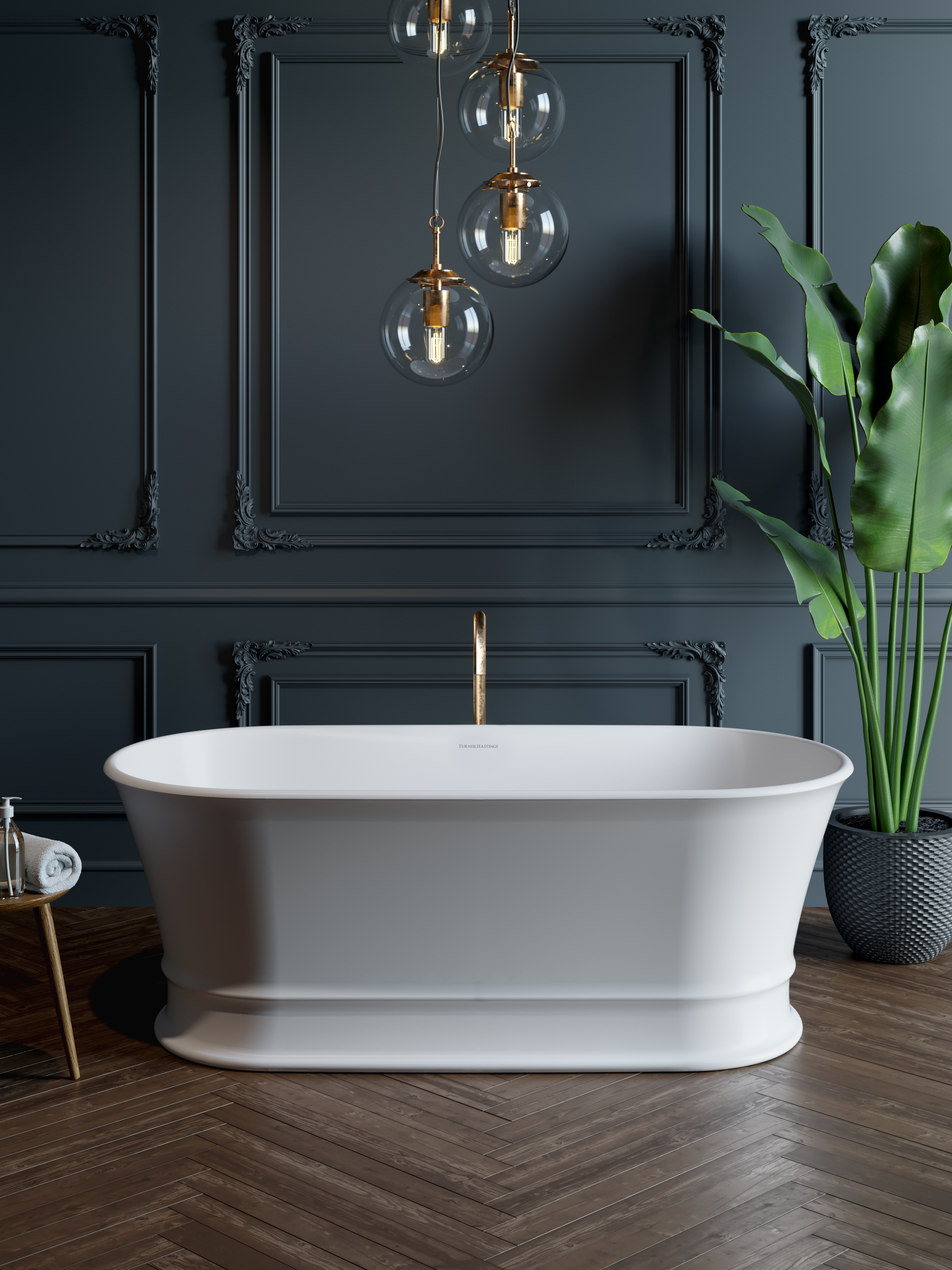 Claremont 170x84cm Magnacast Free Standing Bath, Matte White