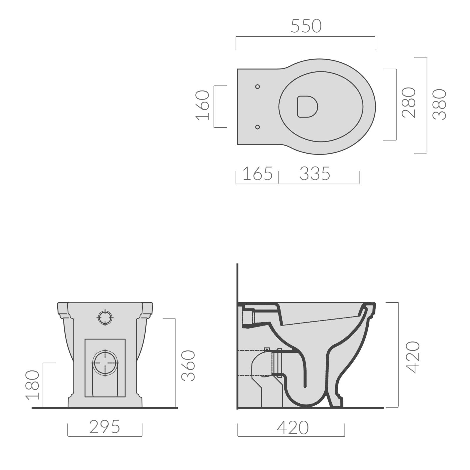 Turner Hastings Claremont Floor Mounted Pan With Soft Close Seat