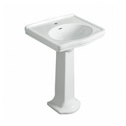 Turner Hastings Claremont 58x45cm Fireclay Basin & Pedestal (w/ 1 Tap Hole), White