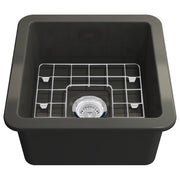 Turner Hastings Cuisine 46x46cm Fireclay Sink, Matte Black