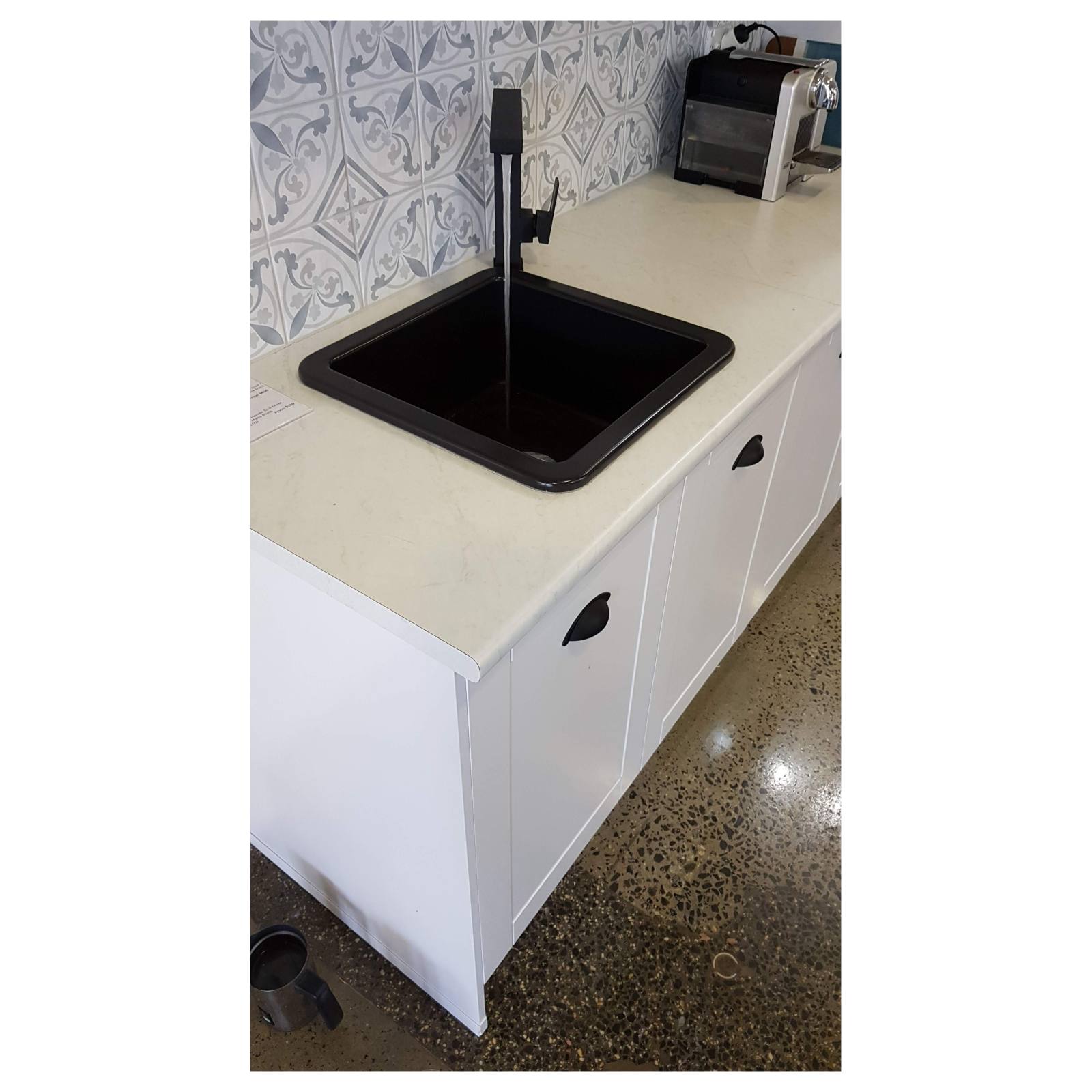 Turner Hastings Cuisine 46x46cm Fireclay Sink, Matte Black