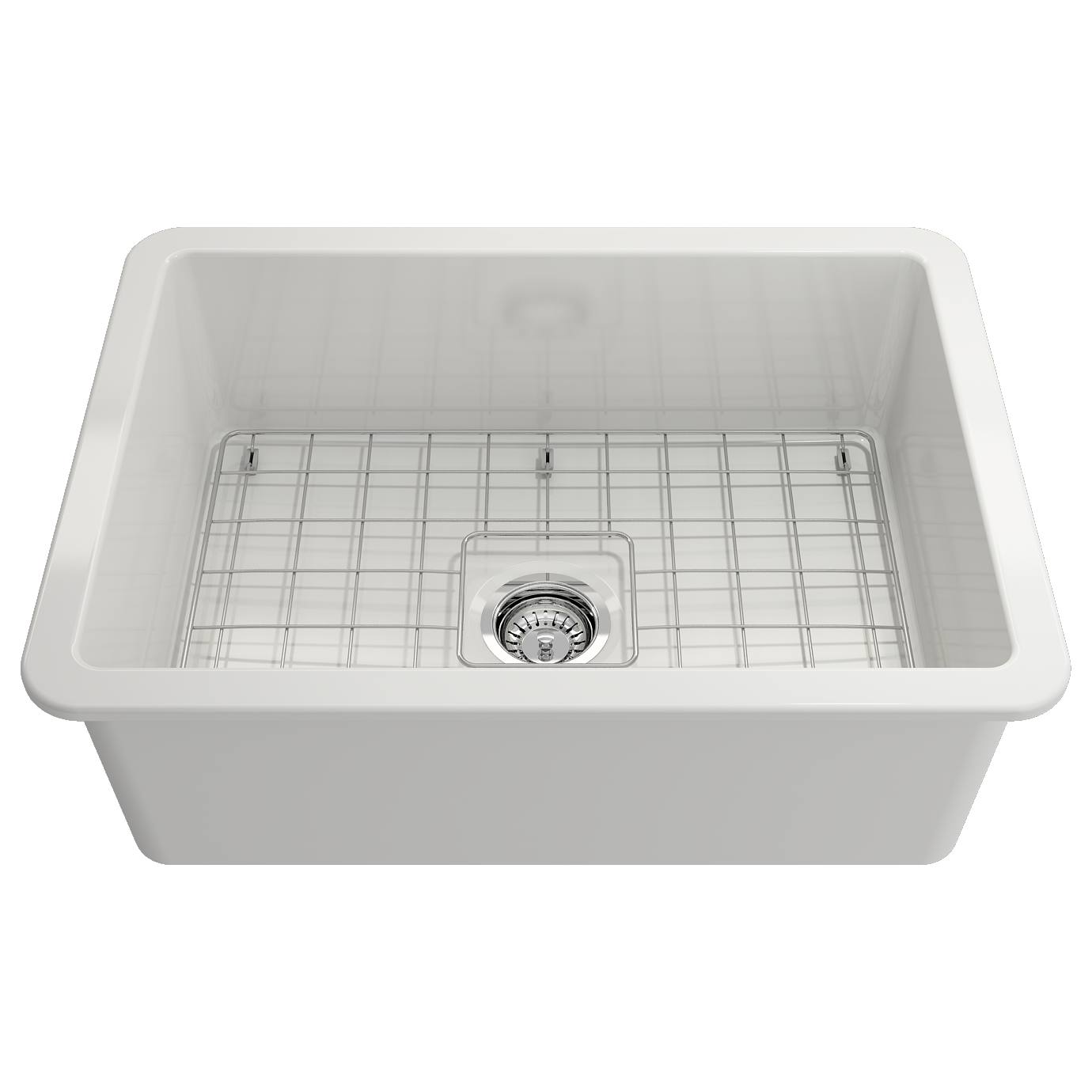 Turner Hastings Cuisine 48x68cm Fireclay Sink, White