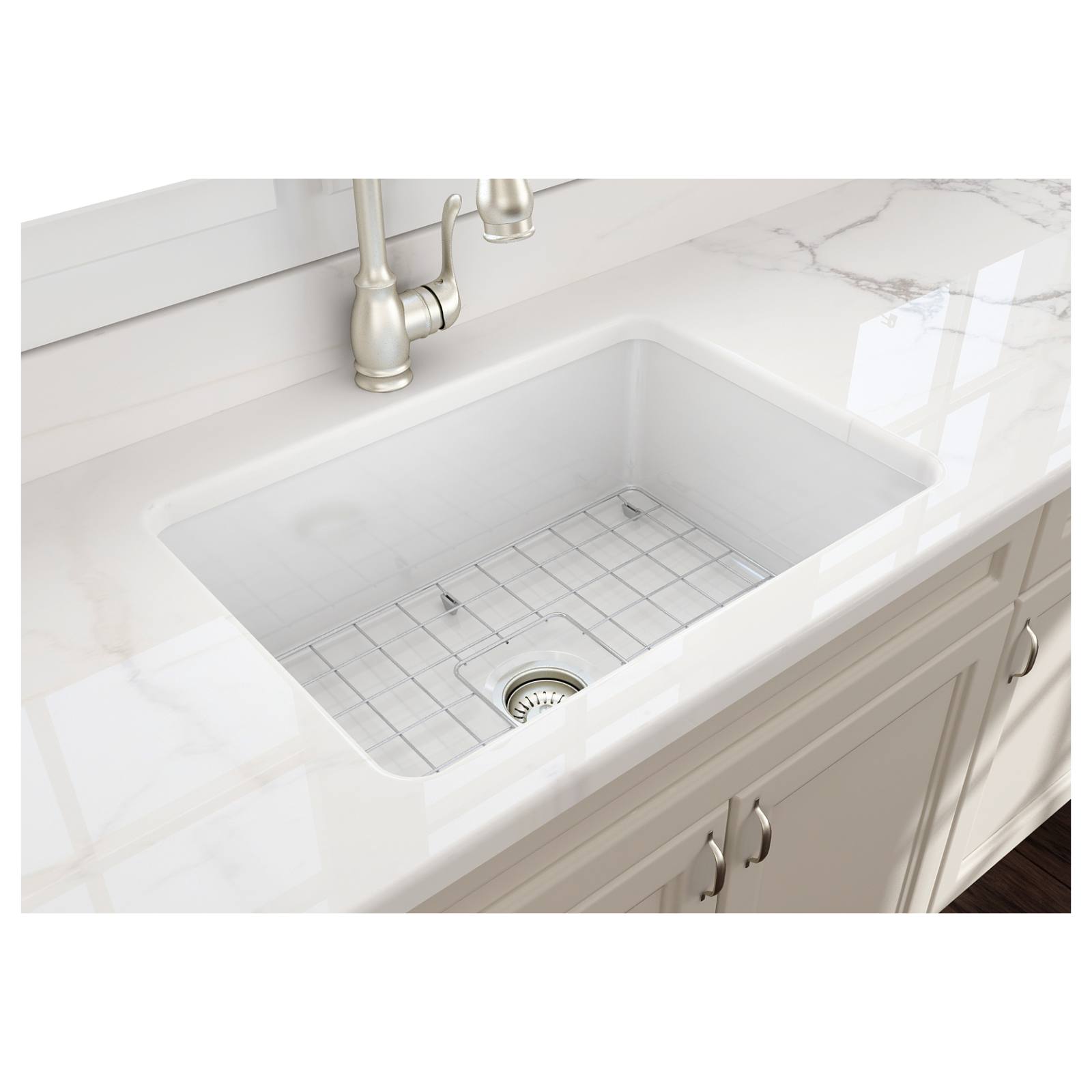 Turner Hastings Cuisine 48x68cm Fireclay Sink, White
