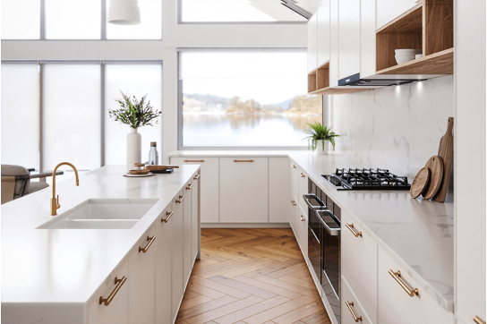 Cuisine 85x46cm Double Inset Undermount Fine Fireclay Sink, Gloss White