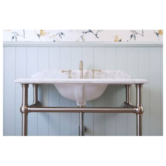 Turner Hastings Mayer Marble Top 90x55cm Basin Stand, Chrome