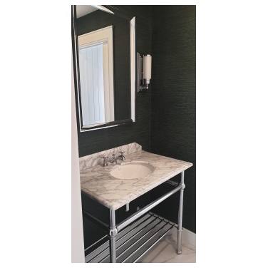 Turner Hastings Mayer Marble Top 90x55cm Basin Stand, Chrome