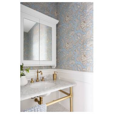 Turner Hastings Mayer Marble Top 90x55cm 3 Tap Hole Basin Stand, Brushed Nickel