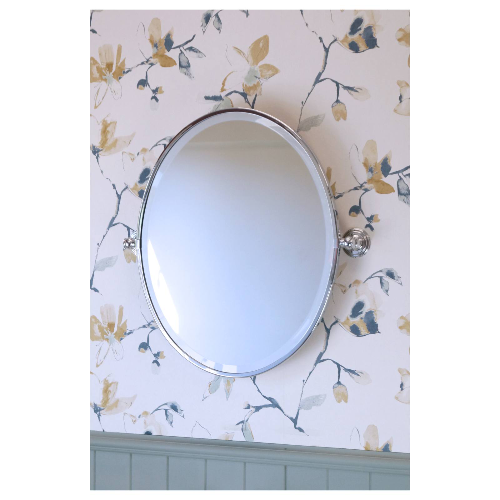 Turner Hastings Mayer 61x46cm Pivot Oval Mirror, Chrome
