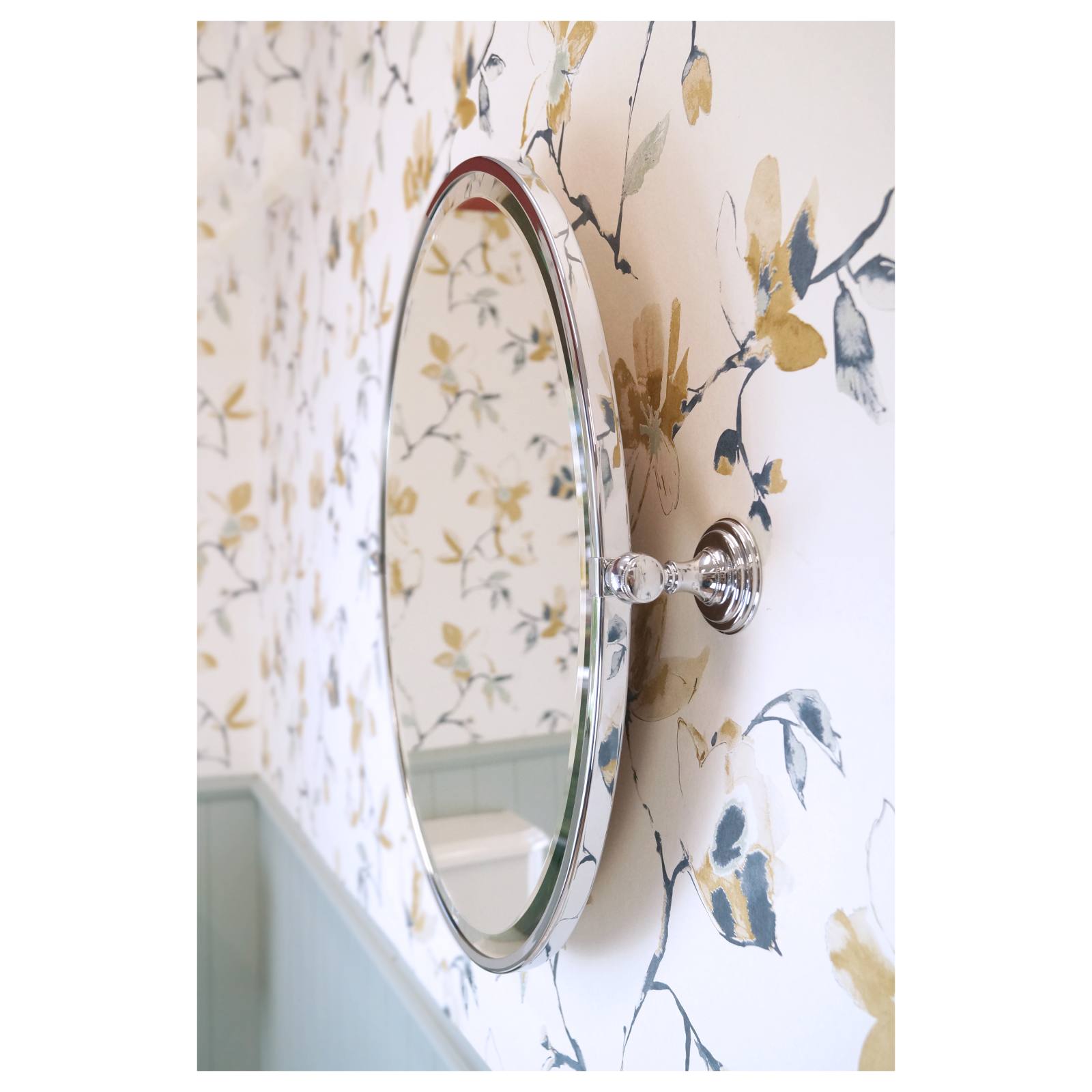 Turner Hastings Mayer 61x46cm Pivot Oval Mirror, Chrome