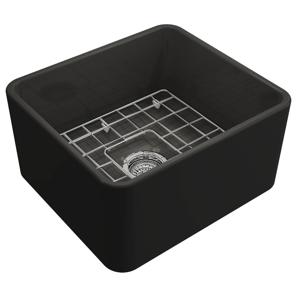 Turner Hastings Novi 50x46cm Fireclay Butler Sink, Matte Black