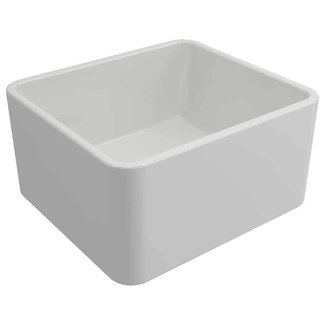 Turner Hastings Novi 50x46cm Fireclay Sink, Gloss White