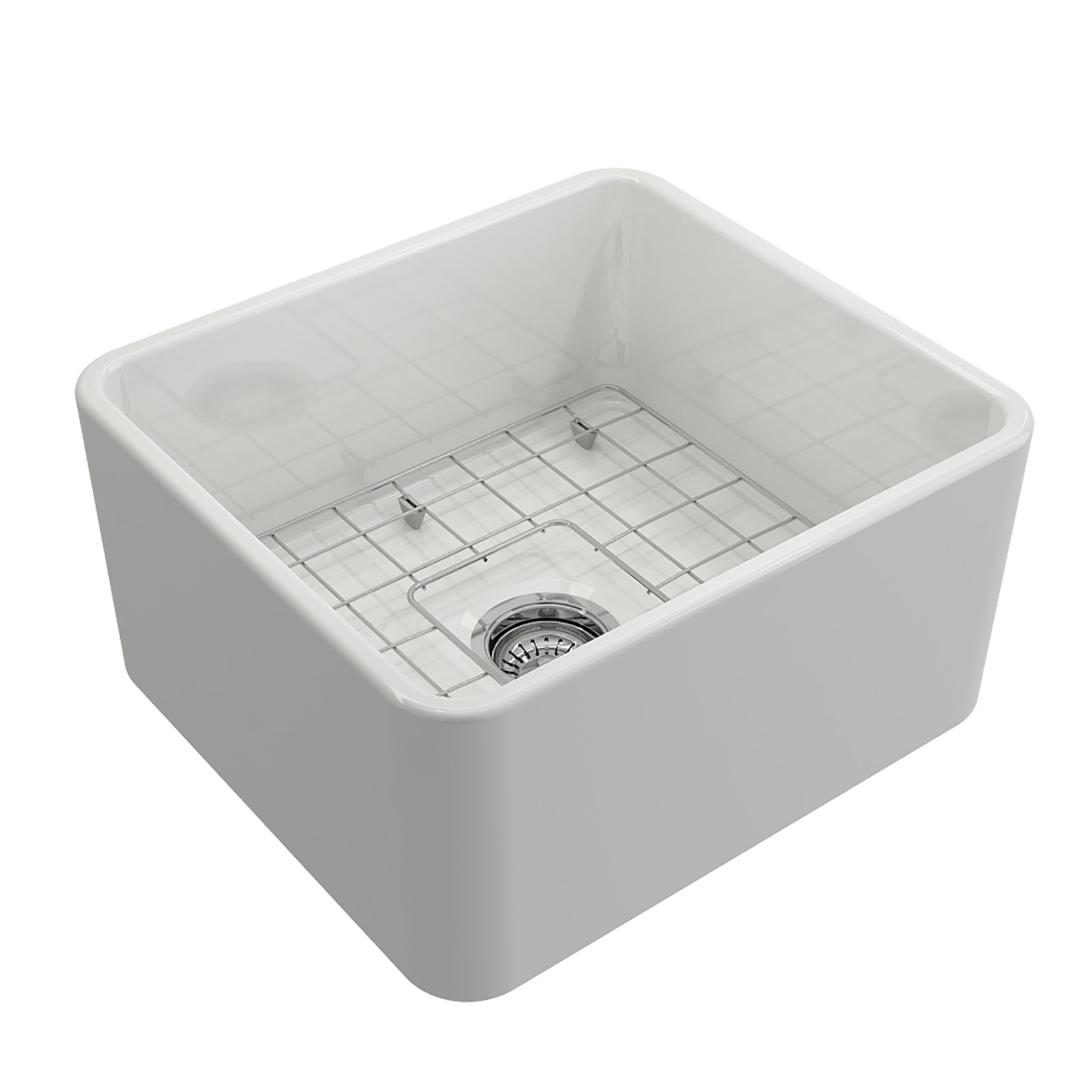 Turner Hastings Novi 50x46cm Fireclay Sink, Gloss White