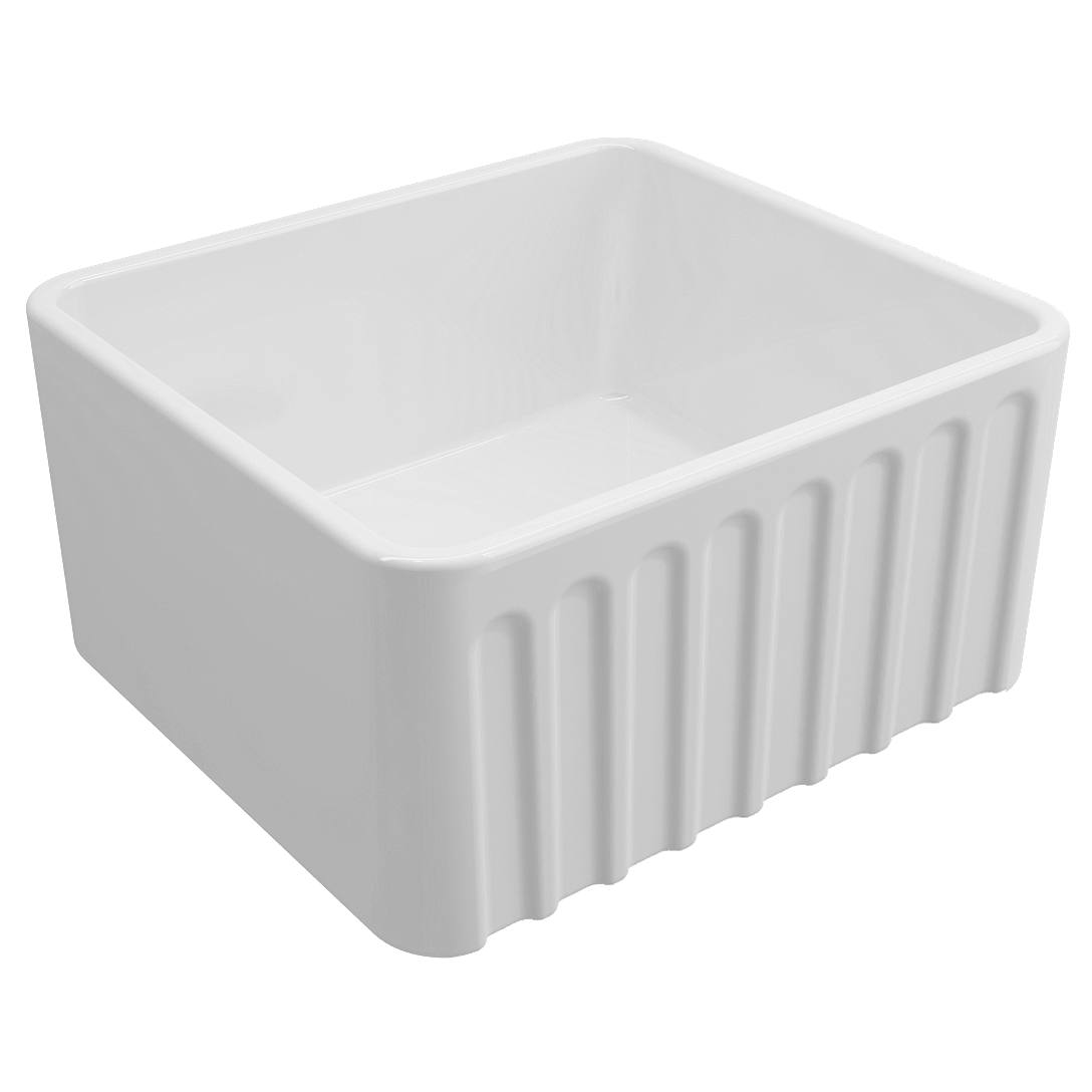 Turner Hastings Novi 50x46cm Fireclay Sink, Gloss White