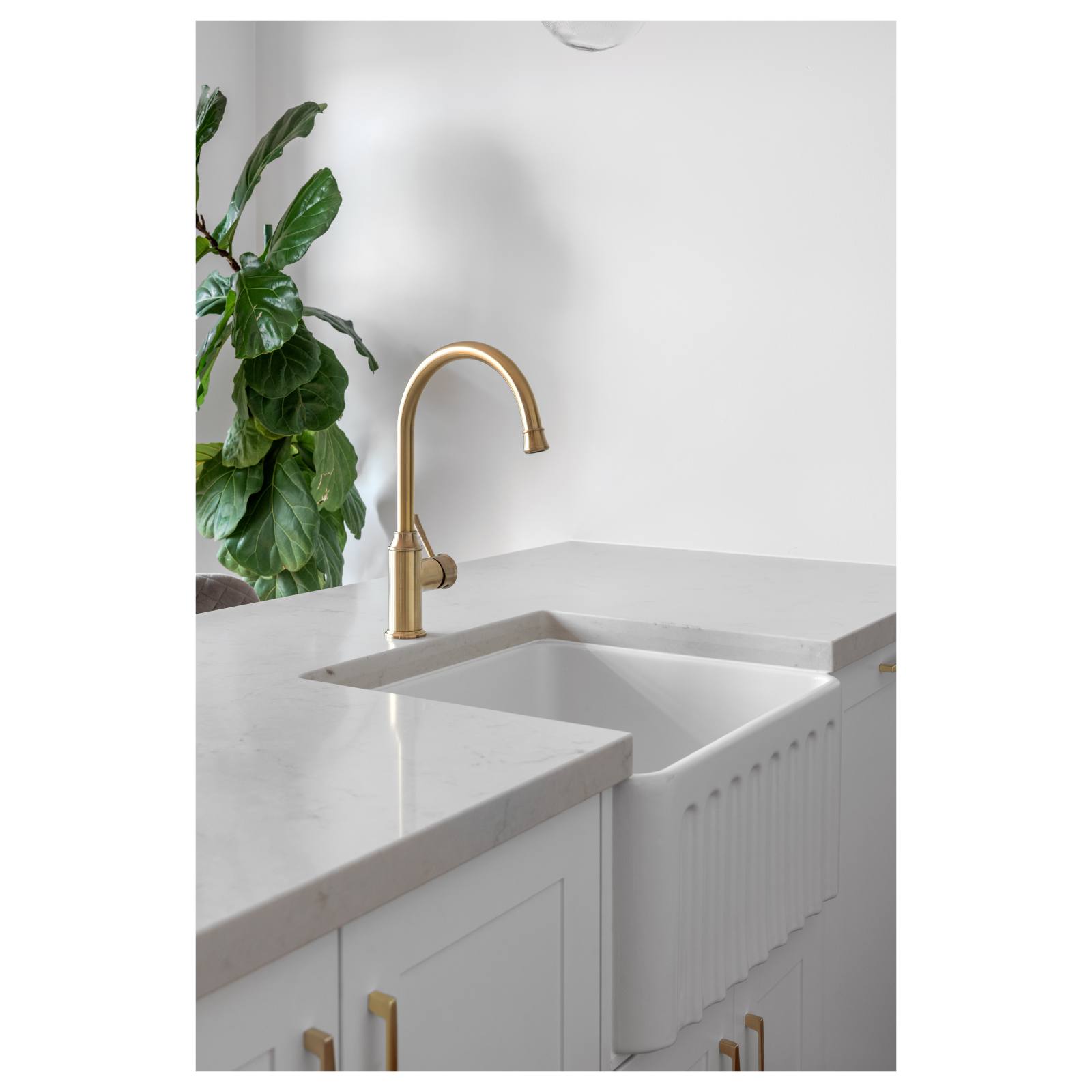 Turner Hastings Novi 50x46cm Fireclay Sink, Gloss White