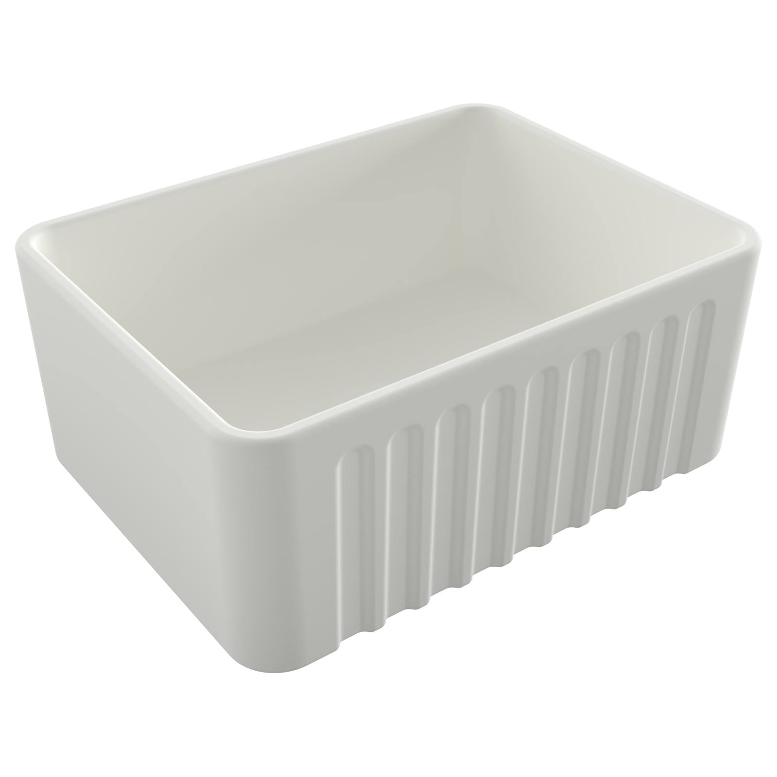 Turner Hastings Novi 60cm Fireclay Sink, Matte White