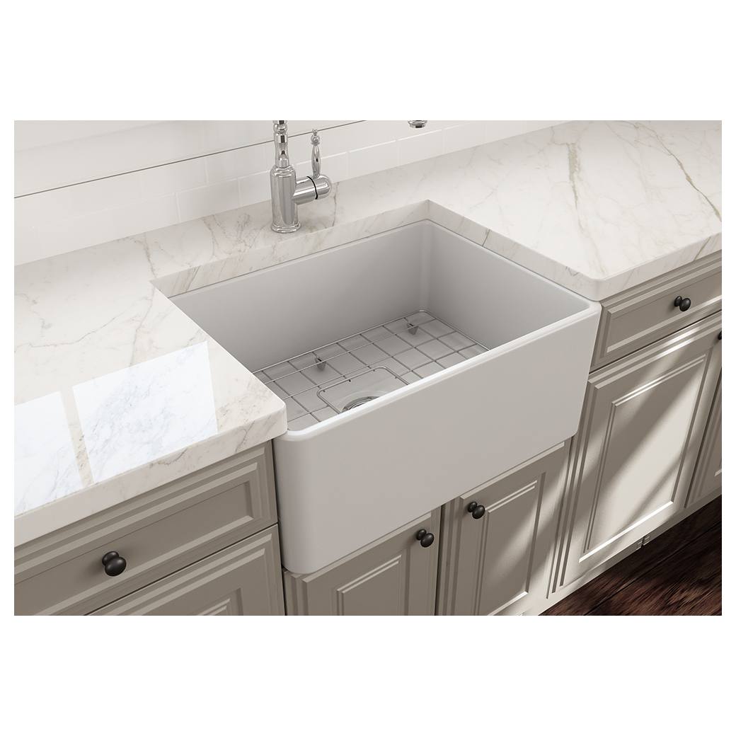 Turner Hastings Novi 60cm Fireclay Sink, Matte White