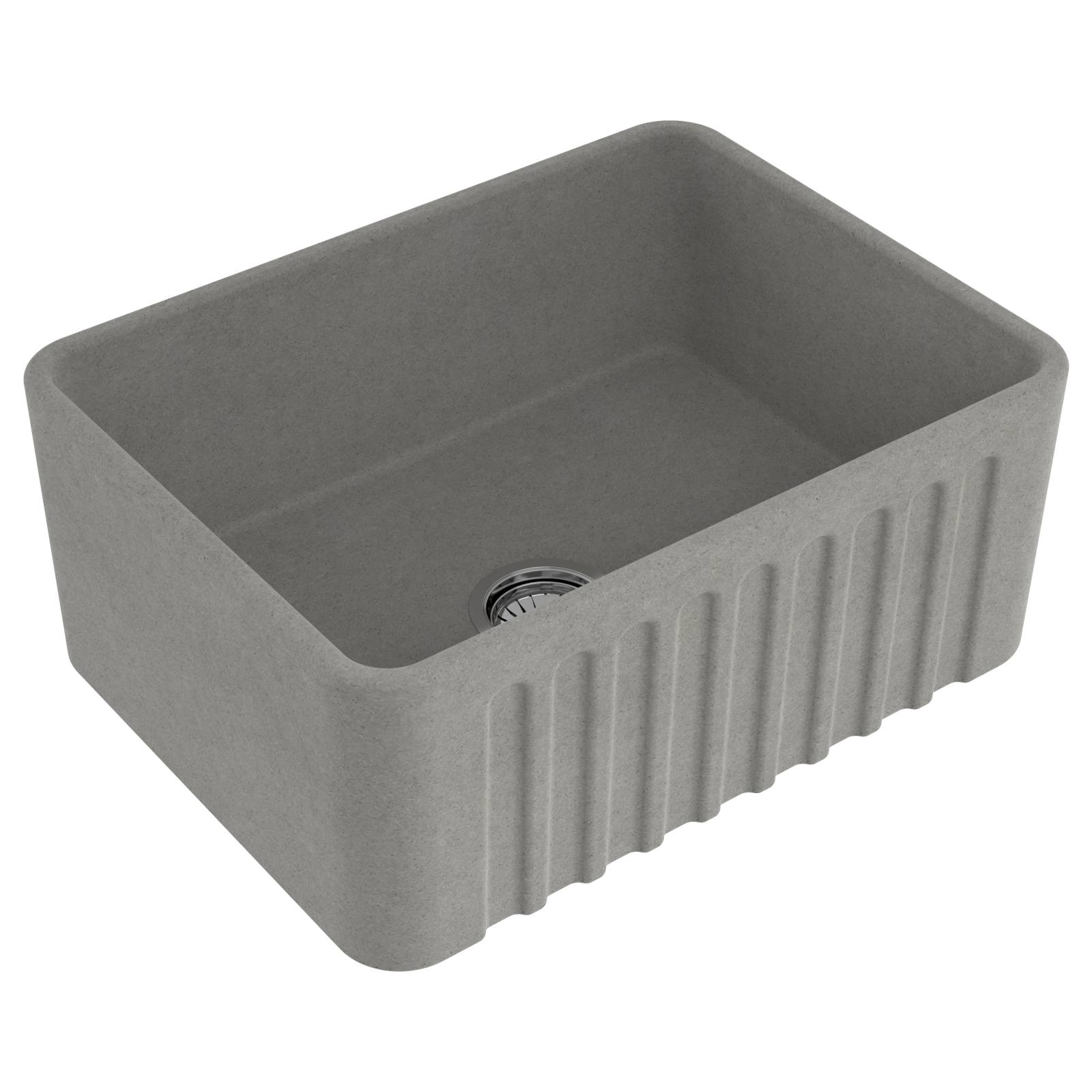 Turner Hastings Novi 60x46cm Concrete Sink, Grey