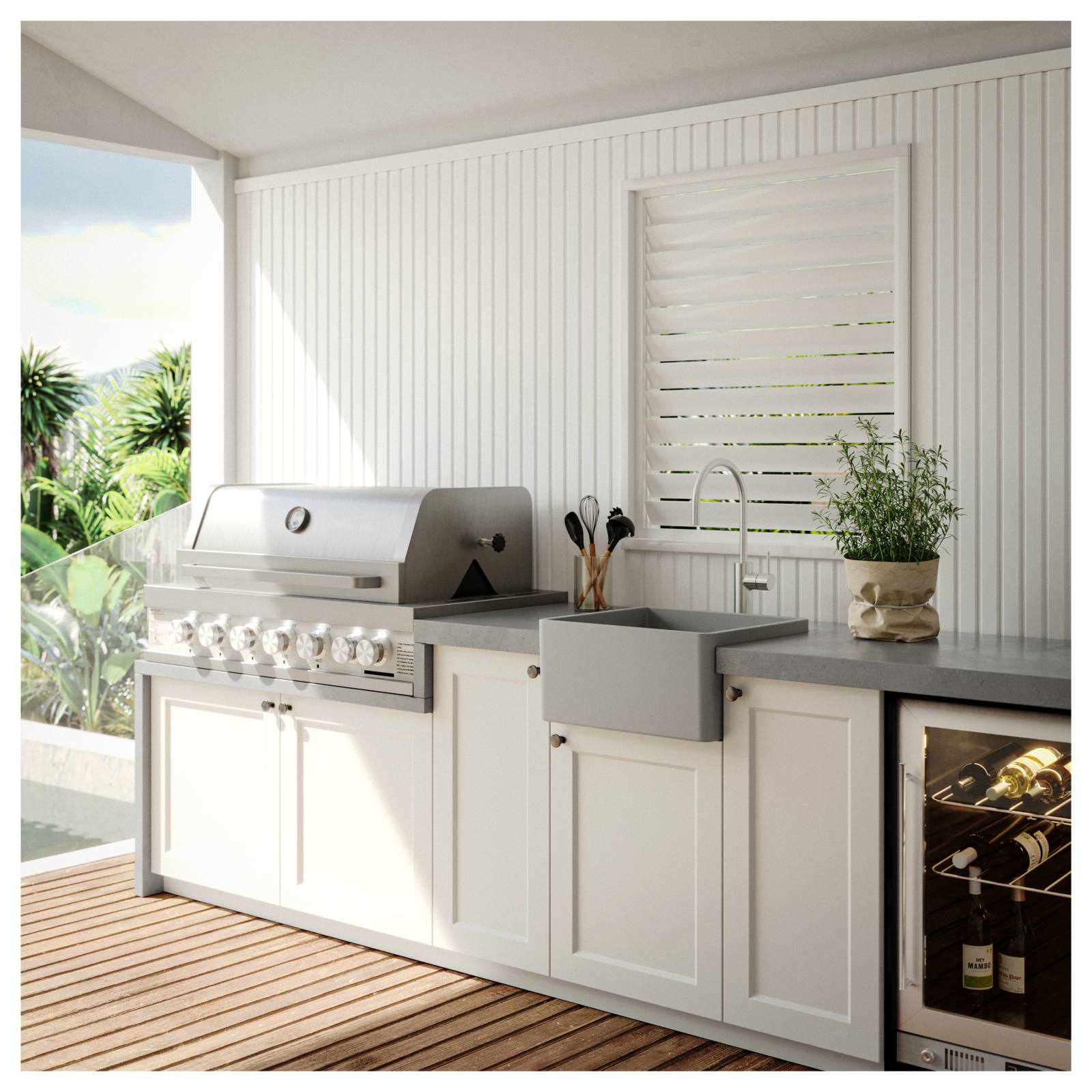 Turner Hastings Novi 60x46cm Concrete Sink, Grey