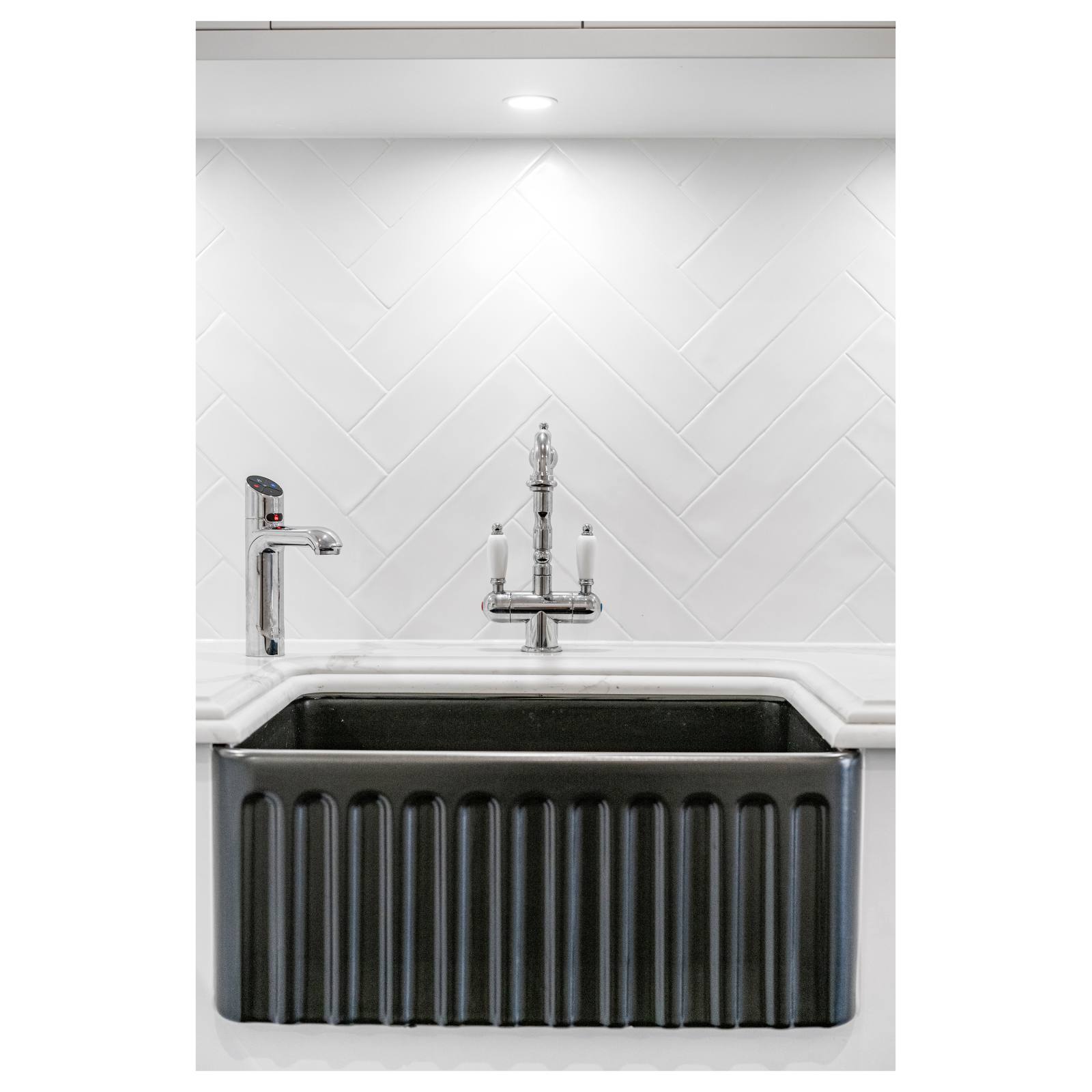 Turner Hastings Novi 60x46cm Fine Fireclay Sink, Matte Black