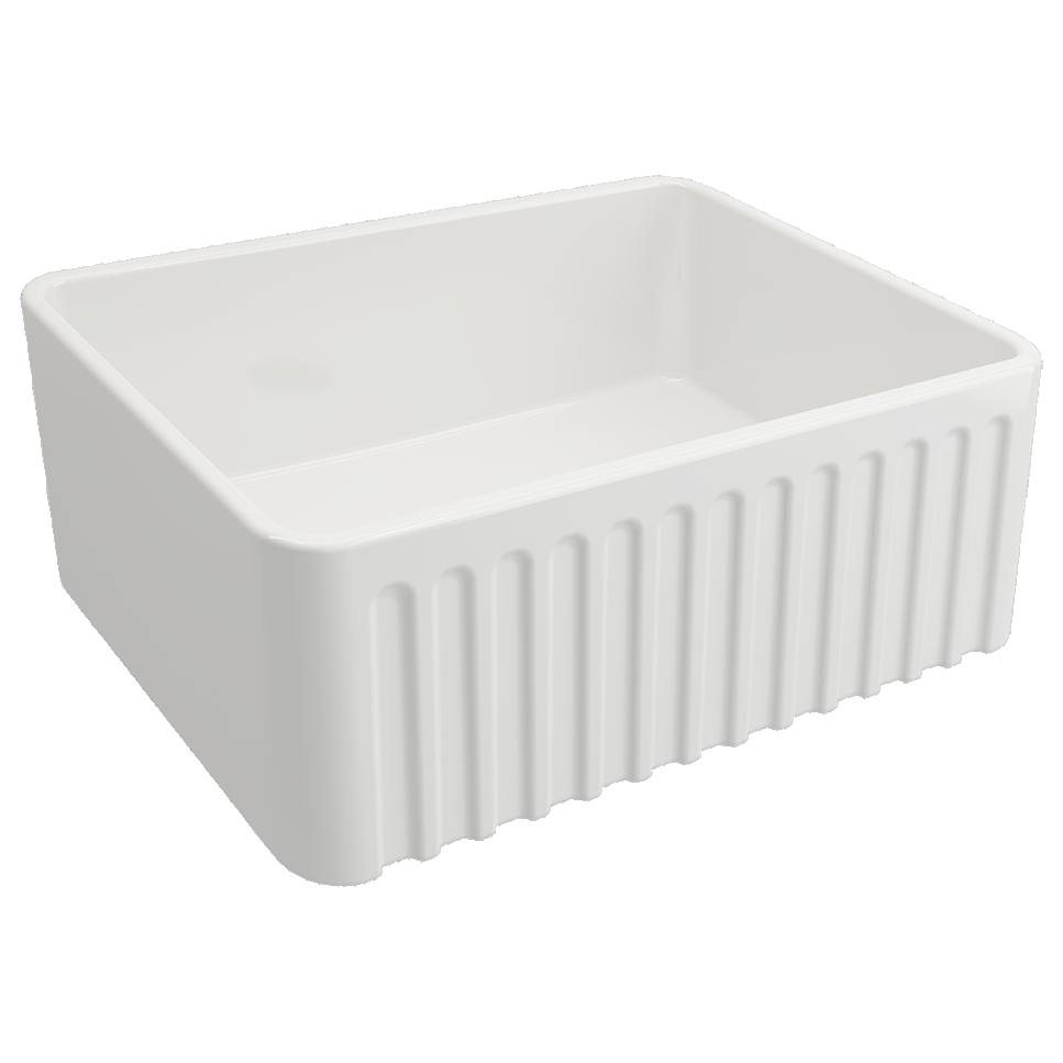 Turner Hastings Novi 60x46cm Fireclay Sink, Gloss White