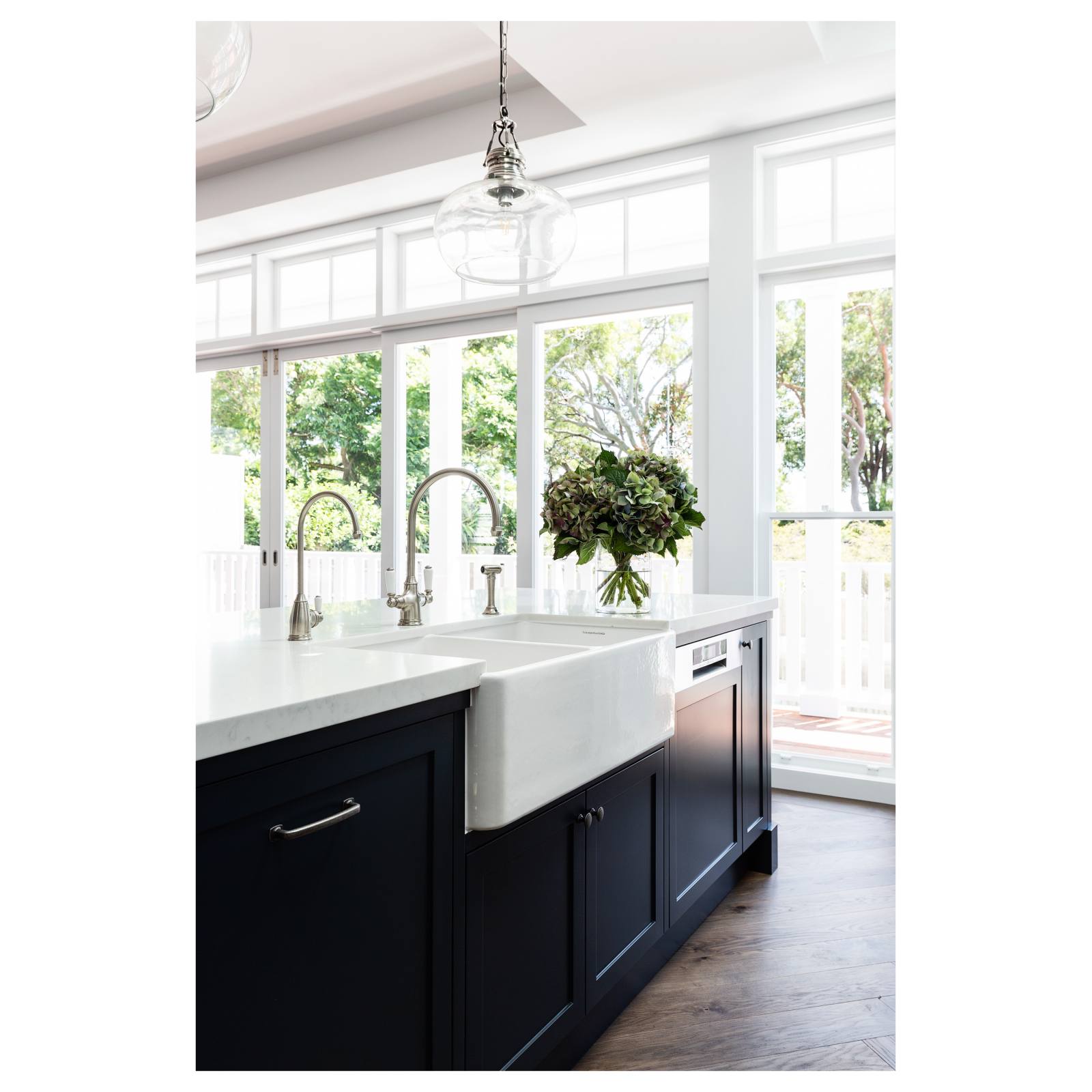 Turner Hastings Novi 60x46cm Fireclay Sink, Gloss White