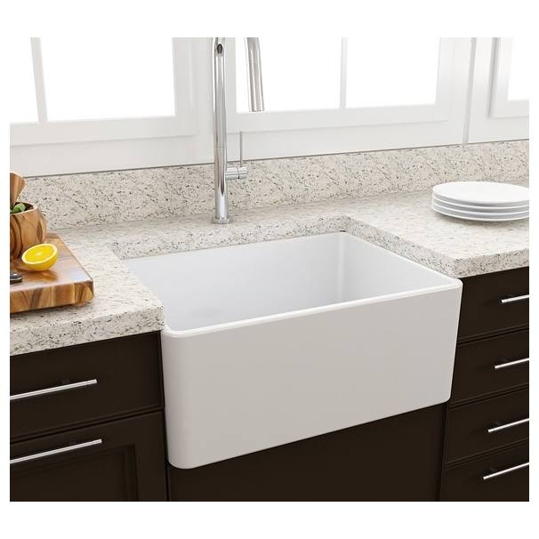 Turner Hastings Novi 60x46cm Fireclay Sink, Gloss White
