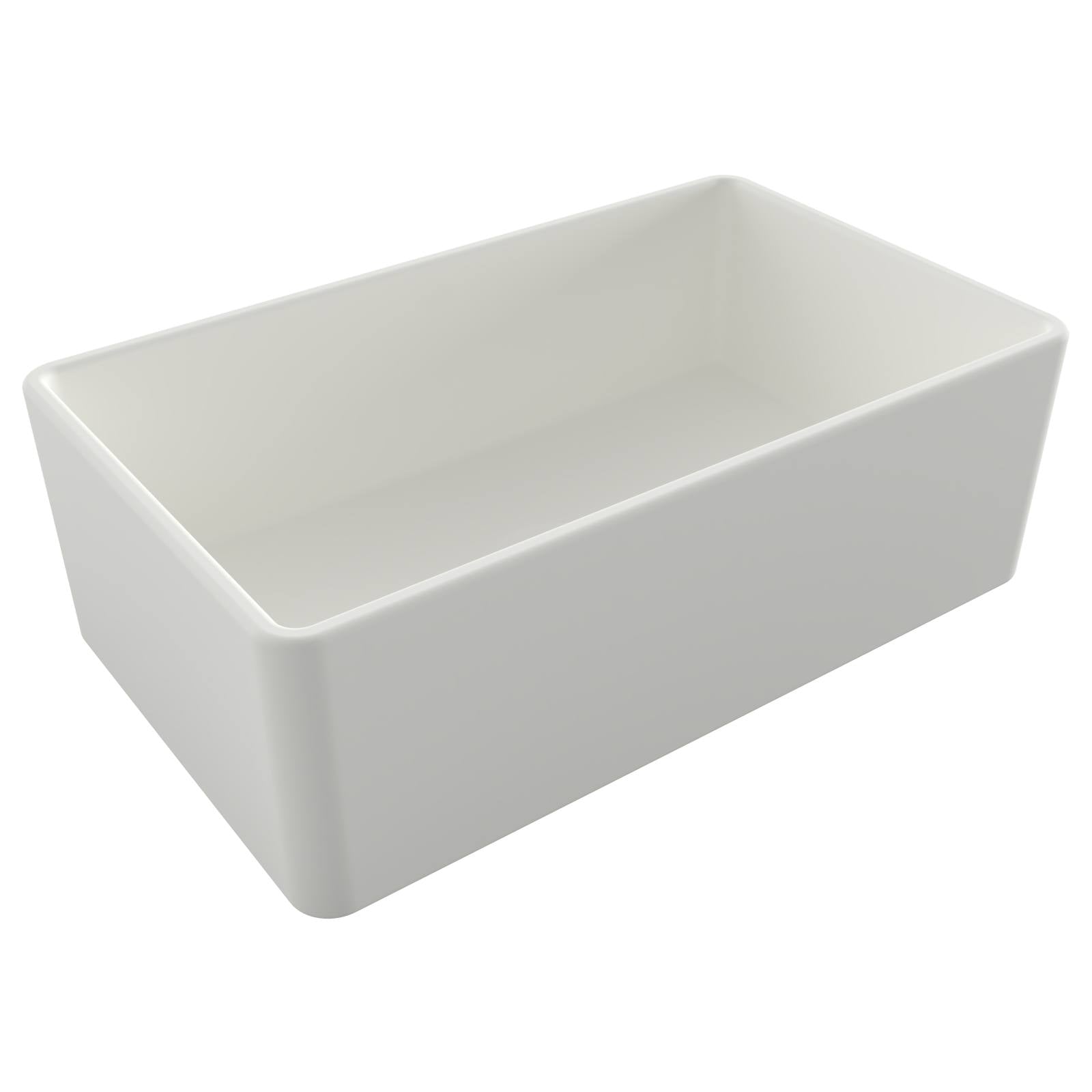 Turner Hastings Novi 75x46cm Fireclay Sink, Matte White