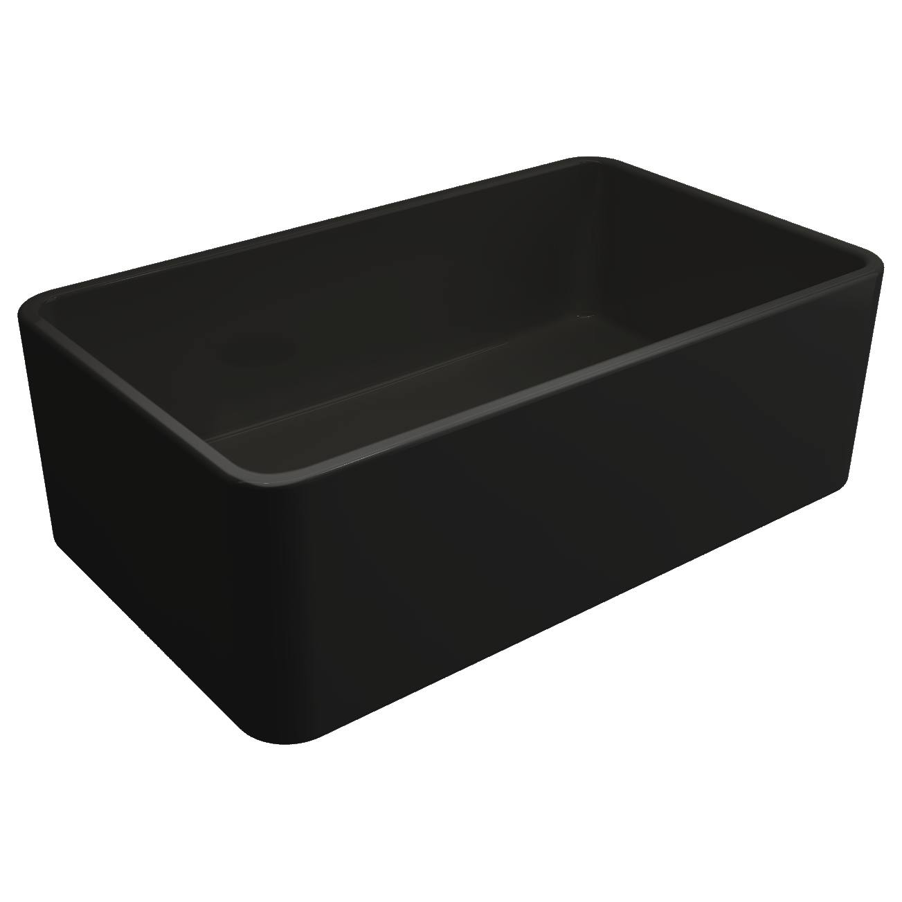 Turner Hastings Novi 75x46cm Fireclay Sink, Matte Black
