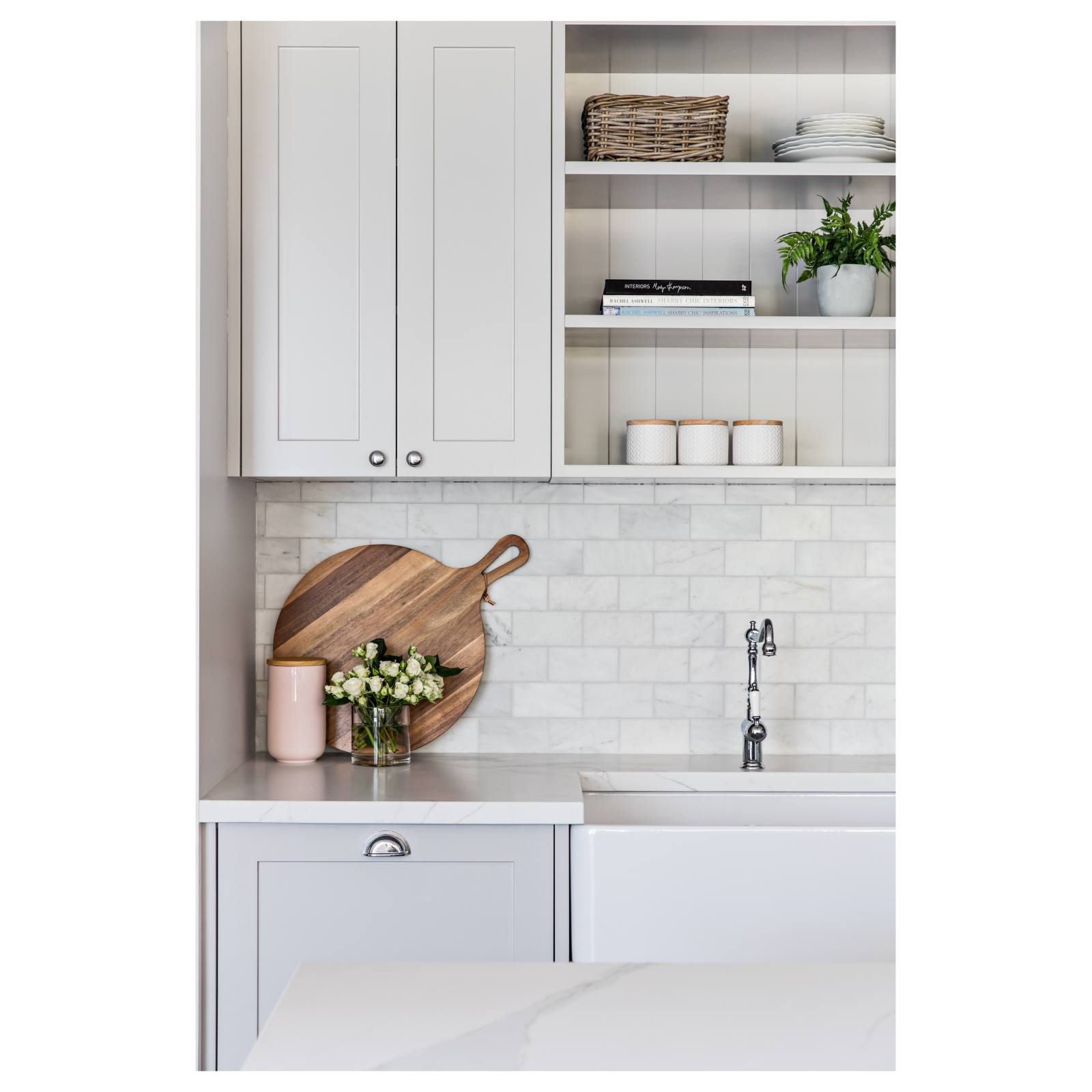 Turner Hastings Novi 76x46cm Single Fireclay Butler Sink, Gloss White