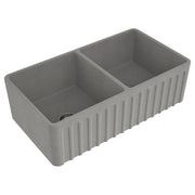 Turner Hastings Novi 85x46cm Concrete Look Fireclay Sink, Grey