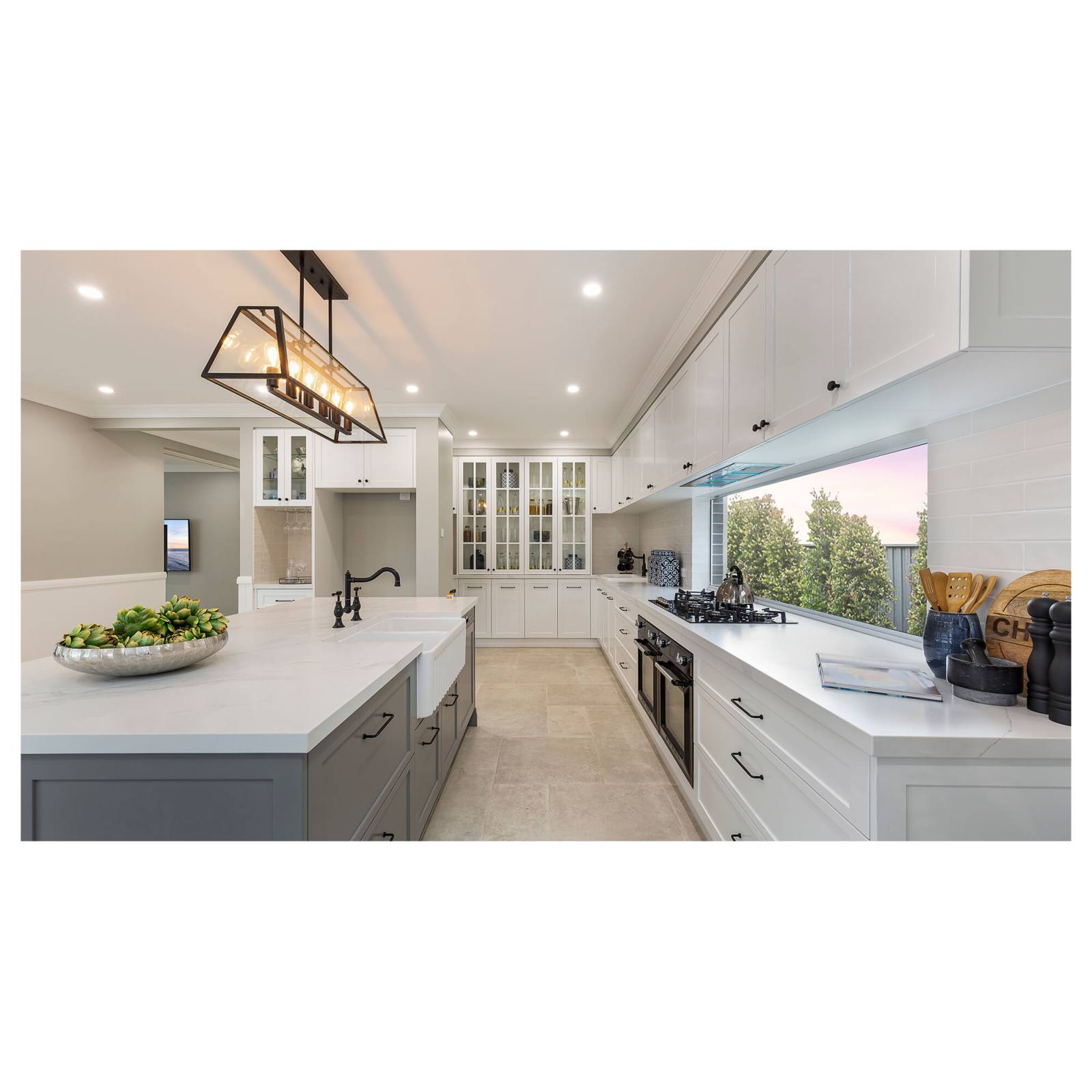 Turner Hastings Novi 85x46cm Double Fireclay Butler Sink, Gloss White