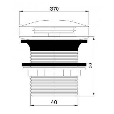 Turner Hastings TitanCast 40mm Bath Pop-Up Waste