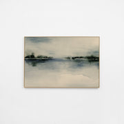 WARACRBABR6H_Across The Bay Blue Canvas 135 x 90cm, Light Timber-Look Synthetic Frame