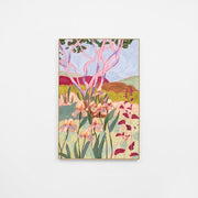 WARAUSCABR1K_Australian Canopy Bright Canvas 40 x 60cm, Walnut-Look Synthetic Frame